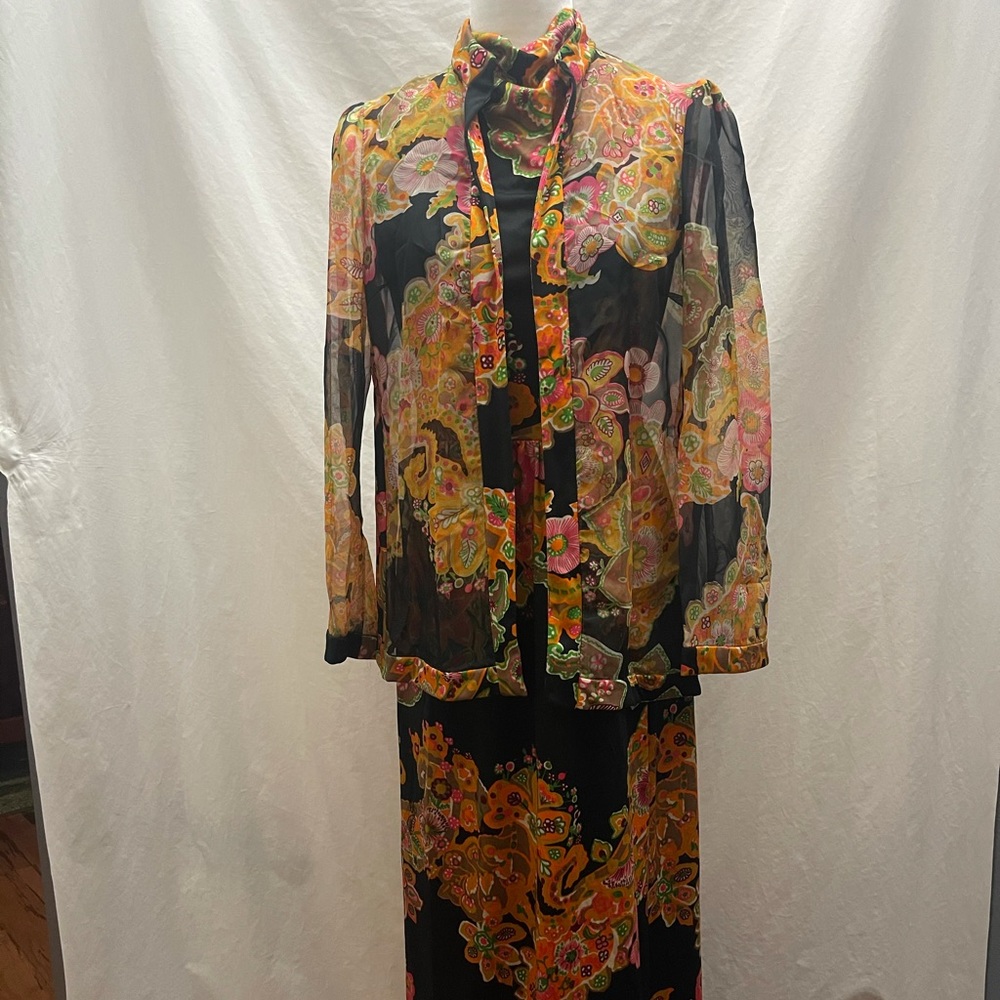 Vintage 1960s Don Luis de Espana 2pc dress size 12